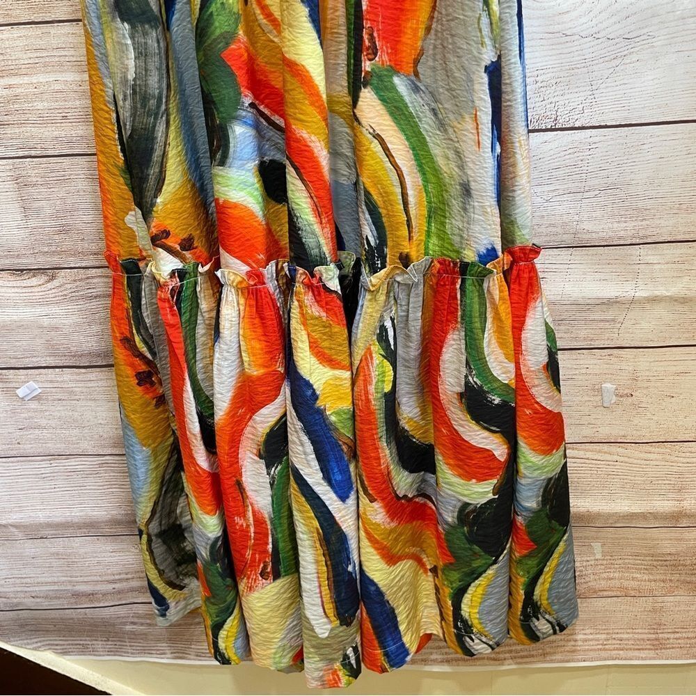 MAEVE ANTHROPOLOGIE SUSANNAH GRAPHIC ABSTRACT MAXI DRESS - Picture 9 of 12